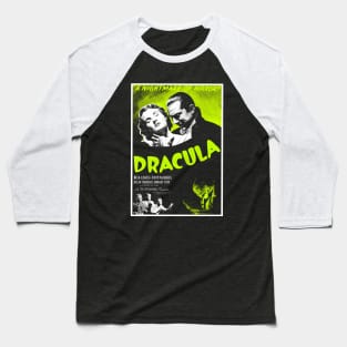 Dracula Bela Lugosi Horror Movie Poster Baseball T-Shirt